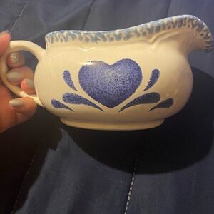 Gravy boat Corelle blue heart